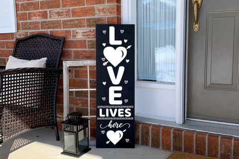 Love Lives Here | Valentine Porch Sign SVG SVG CraftLabSVG 