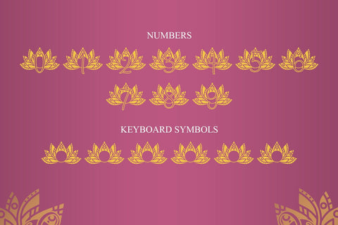 Love Lotus Mandala Monogram Font Dm Letter Studio 