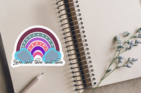 Love love love love love Sticker Design Sublimation Regulrcrative 