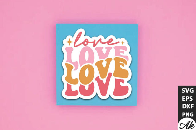 Love love love Retro Stickers Design SVG akazaddesign 