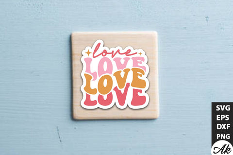 Love love love Retro Stickers Design SVG akazaddesign 
