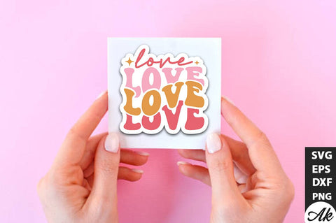 Love love love Retro Stickers Design SVG akazaddesign 