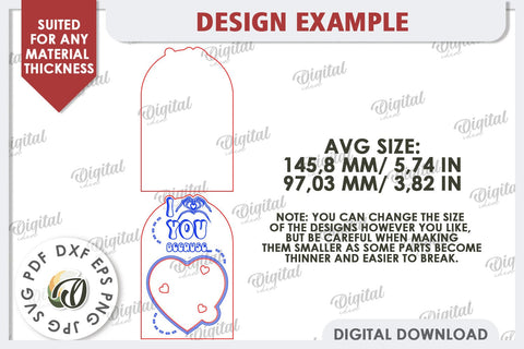 Love Message Note Holder Laser Cut. Love Sign SVG SVG Evgenyia Guschina 