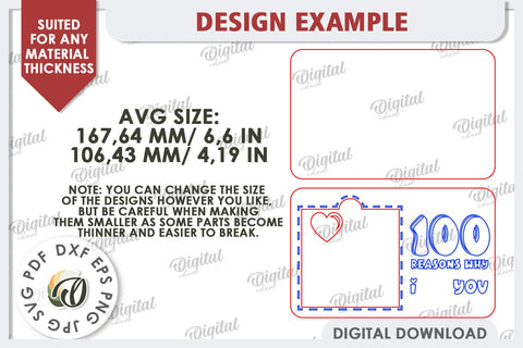 Love Message Note Holder Laser Cut. Love Sign SVG SVG Evgenyia Guschina 