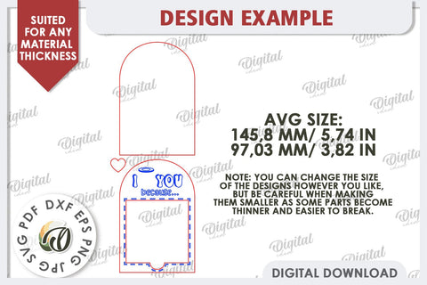 Love Message Note Holder Laser Cut. Love Sign SVG SVG Evgenyia Guschina 