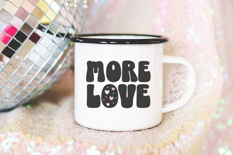 Love More - Retro Valentine's Day Font Font KA Designs 