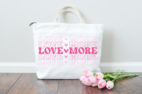 Love More SVG | Positive Quote | Retro Valentine's Day SVG SVG B Renee Design 