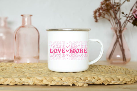 Love More SVG | Positive Quote | Retro Valentine's Day SVG SVG B Renee Design 