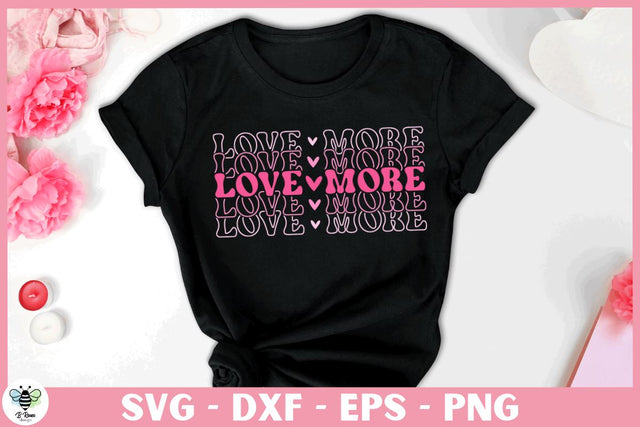 Love More SVG | Positive Quote | Retro Valentine's Day SVG SVG B Renee Design 