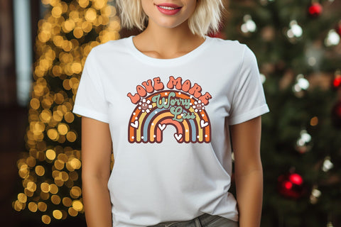 Love More Worry Less PNG Sublimation Sublimation CraftLabSVG 