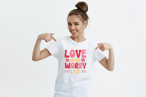 Love More Worry Less, Retro Valentine's Day SVG SVG CraftLabSVG 