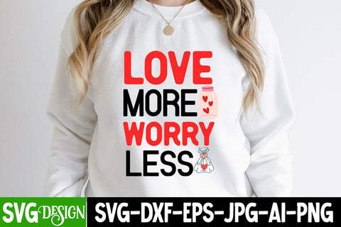 Love more Worry Less SVG Cut File, Love more Worry Less SVG Design, Valentine SVG Bundle Quotes, Retro Valentine Sublimation Bundle , Valentine's Day SVG Cut File,Happy Valentine's Day SVG ,Valentine SVG Bundle SVG BlackCatsMedia 