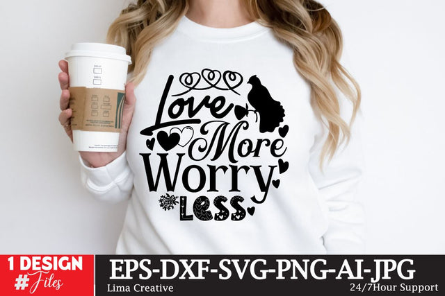Love More Worry Less SVG Cut File, Valentine's Day T-shirt Design,Happy Valentine's Day ,Valentine's Day Sublimation SVG Insomnia Std 