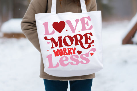 Love more worry less svg design SVG Regulrcrative 