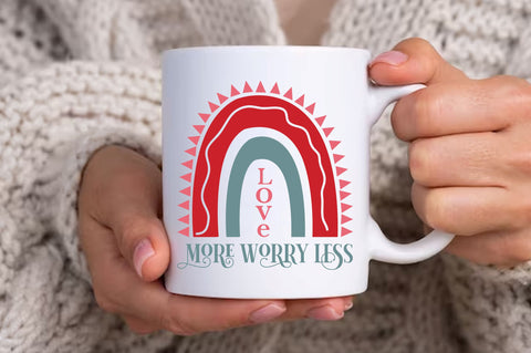 Love more worry less Svg Design SVG Regulrcrative 