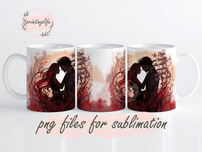 Love Mug Wrap, Valentine Digital Design Download Mug Wrap Design, Mug Design PNG Sublimation PrintingLife 