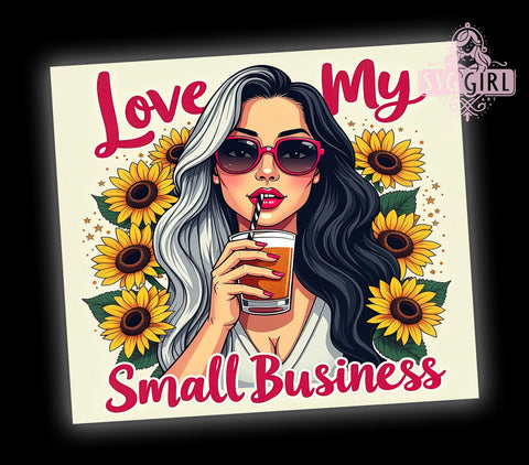 Love My Business, Small Business Tumbler, 20oz Tumbler Wrap, Sublimation Design, Entrepreneur Tumbler, Business Owner Gift, Digital Download Sublimation SvggirlplusArt 
