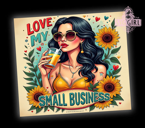 Love My Business, Small Business Tumbler, 20oz Tumbler Wrap, Sublimation Design, Entrepreneur Tumbler, Business Owner Gift, Digital Download Sublimation SvggirlplusArt 