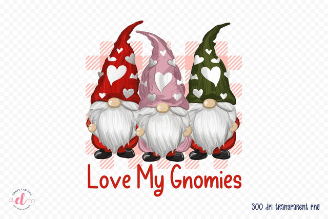 Love My Gnomies | Valentines Day Gnomes Sublimation Sublimation CraftLabSVG 