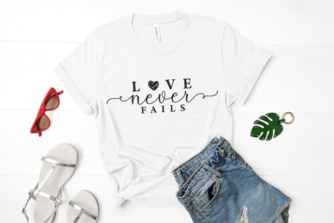 Love Never Fails | Faith SVG Cut File SVG CraftLabSVG 