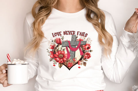 Love never fails png design Sublimation Regulrcrative 