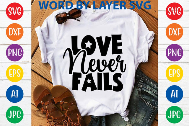 Love Never Fails SVG DESIGN SVG Rafiqul20606 
