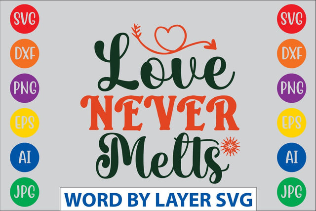 Love Never Melts svg design SVG Rafiqul20606 