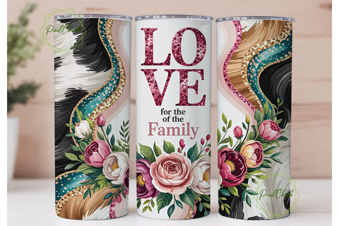 Love of The Family Tumbler Wrap Sublimation PixelChick 