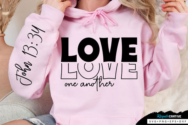 Love One Another Sleeve SVG Design SVG Regulrcrative 