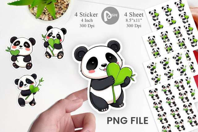 Love Panda Sticker Sublimation artnoy 