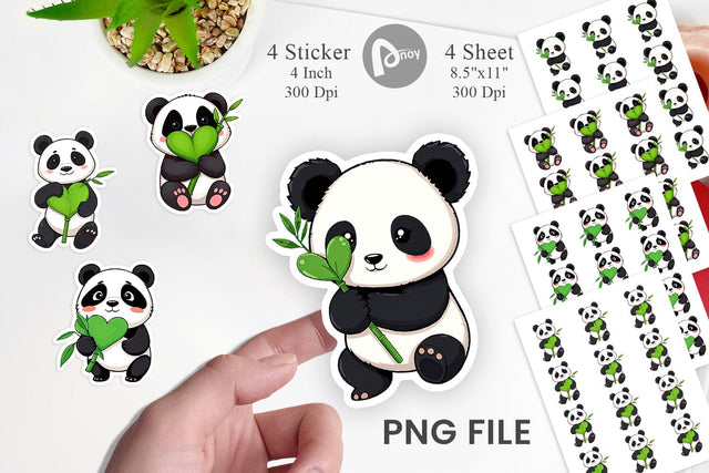 Love Panda Sticker Sublimation artnoy 