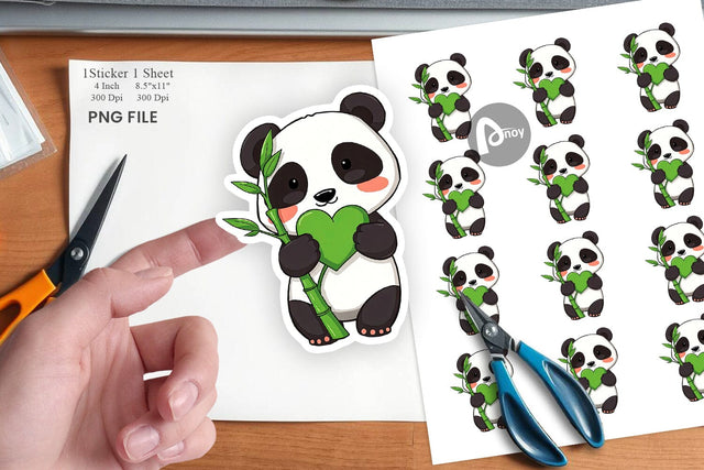 Love Panda Sticker Sublimation artnoy 
