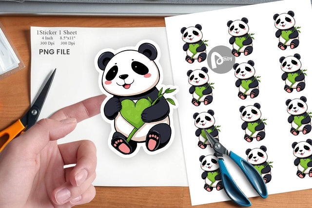 Love Panda Sticker Sublimation artnoy 