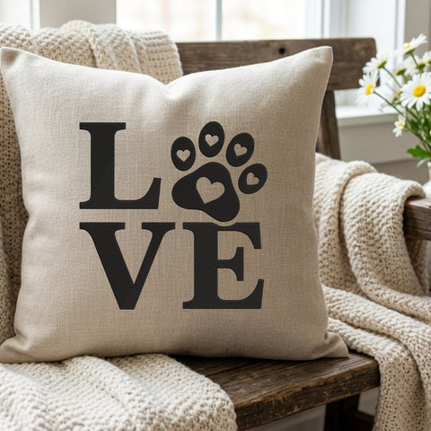 Love Paw Print Embroidery Design – Dog Paw Heart Machine Embroidery File, Pet Lover Puppy Love Design Embroidery/Applique DESIGNS PatternFeed8 