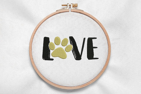 Love Paw Print for Machine Embroidery Embroidery/Applique DESIGNS SvgOcean 
