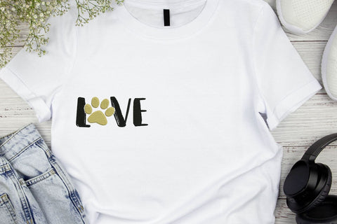 Love Paw Print for Machine Embroidery Embroidery/Applique DESIGNS SvgOcean 