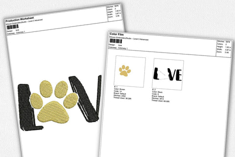 Love Paw Print for Machine Embroidery Embroidery/Applique DESIGNS SvgOcean 