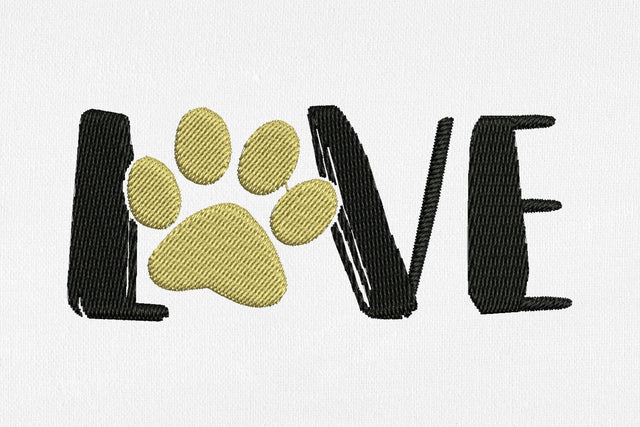 Love Paw Print for Machine Embroidery Embroidery/Applique DESIGNS SvgOcean 