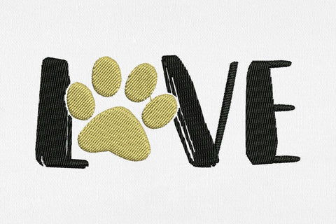 Love Paw Print for Machine Embroidery Embroidery/Applique DESIGNS SvgOcean 