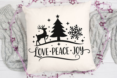 Love Peace Joy| Farmhouse Christmas SVG Cutting Files. SVG CosmosFineArt 