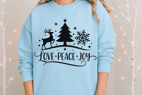 Love Peace Joy| Farmhouse Christmas SVG Cutting Files. SVG CosmosFineArt 