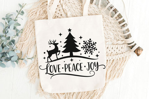 Love Peace Joy| Farmhouse Christmas SVG Cutting Files. SVG CosmosFineArt 
