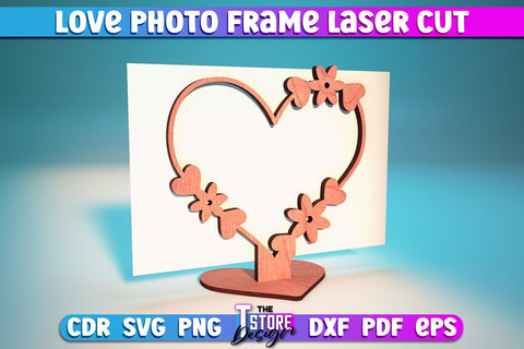 Love Photo Frame Laser Cut | Home Laser Cut Design | Family Design | CNC File SVG The T Store Design 