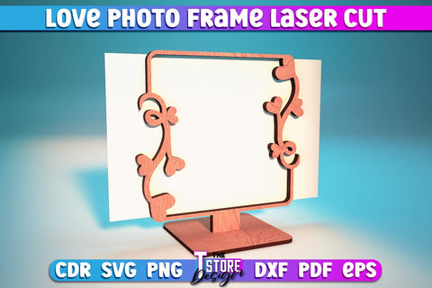 Love Photo Frame Laser Cut | Home Laser Cut Design | Family Design | CNC File SVG The T Store Design 