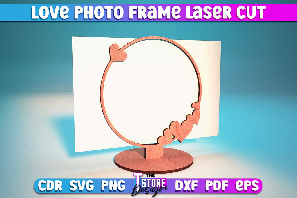 Photo Frame Cut File Love Photo Frame Laser Cut | Home Laser Cut Design | Family Design ...