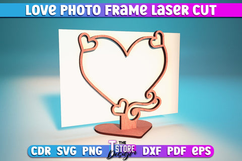 Love Photo Frame Laser Cut | Home Laser Cut Design | Family Design | CNC File SVG The T Store Design 