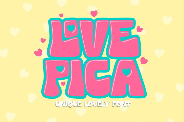 Love Pica - Valentine Font Font Mozzatype 