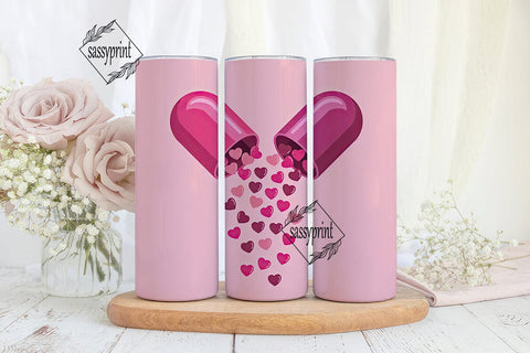 Love Pill Tumbler Wrap Sublimation sassyprint 