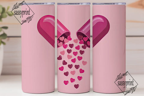 Love Pill Tumbler Wrap Sublimation sassyprint 