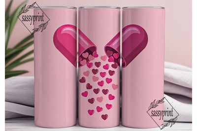 Love Pill Tumbler Wrap Sublimation sassyprint 
